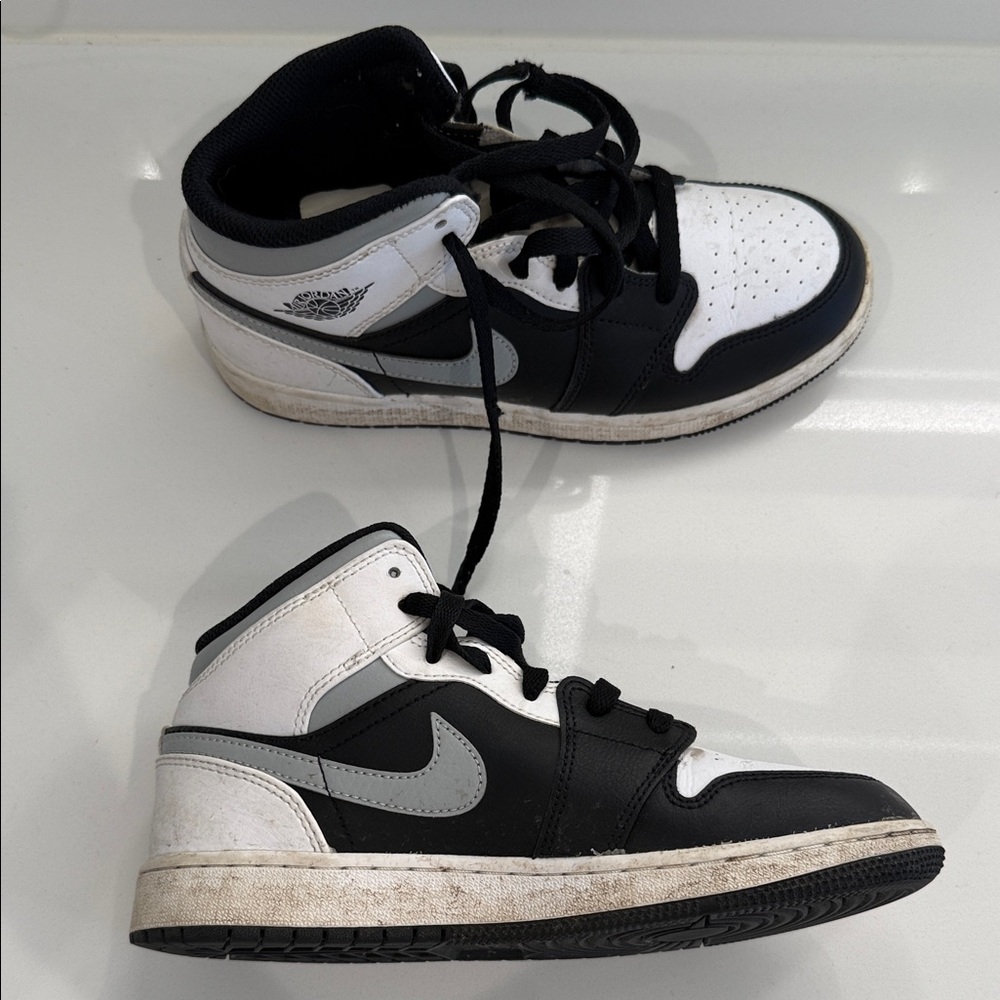 Nike Black and White Jordans
